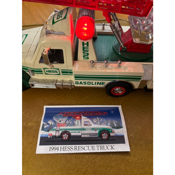 Hess Toy Truck 1994 Rescue Truck White Green - Picture 7 of 7